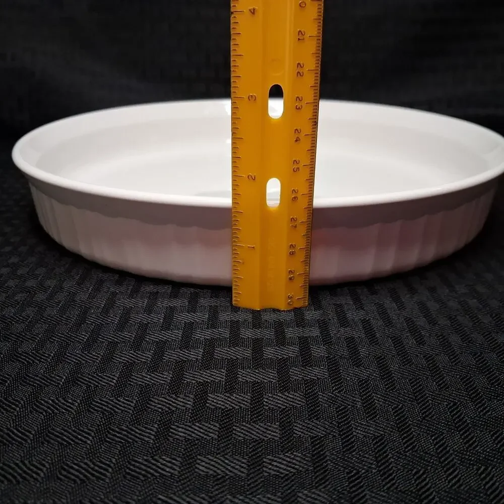 Corning Ware G-3-B (F-3-B) French White 10 inch Round Quiche/Pie Baking Dish